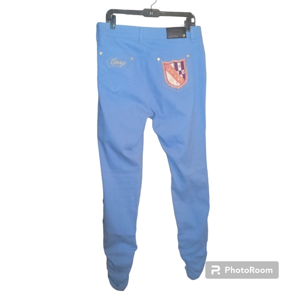 Vintage COOGI Y2K Woman's Blue With Scrunch Leg Jeans Size 14W - Picture 4 of 9